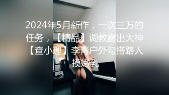 2024年5月新作，一次三万的任务，【精品】调教露出大神【查小理】李青户外勾搭路人 摸嫩乳