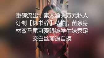 重磅流出，素人渔夫万元私人订制【林书辞】私拍，苗条身材双马尾可爱眼镜学生妹秀足交白丝掰逼自摸