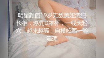 明星颜值19岁无敌美妞清纯长相，爆乳D罩杯，一线天粉穴，越来越骚，自摸咬唇一脸淫荡